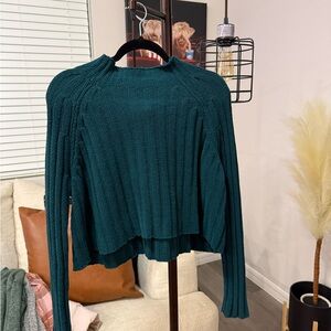 American Eagle Outfitters Dark Teal Knit Sweater